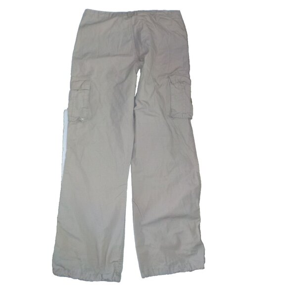 Mossimo Jr. Women's Rip Stop Size 13 Tan Cargo Drawstring Cuffs Pants (32 x 31) - Picture 3 of 8